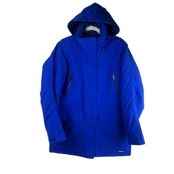 Lands' End Insulated Coat Parka Boys Medium 10 12 Blue Weather‎ Resistant Winter - Picture 1 of 8